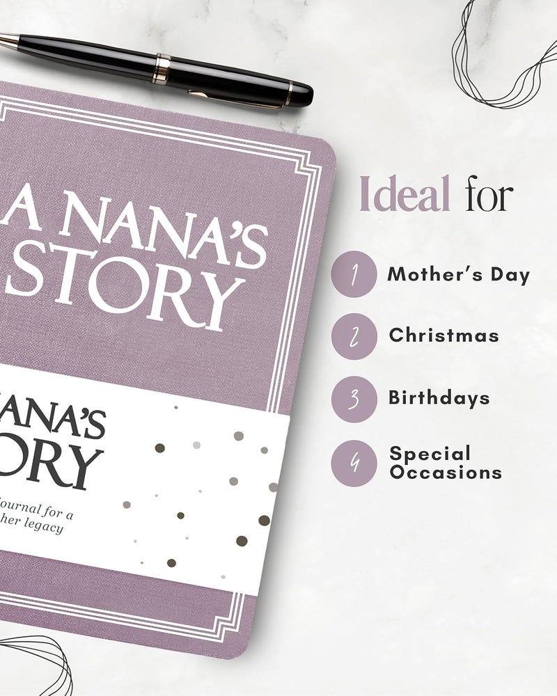 Coco & Lan Nana's Life Story Journal (Hardcover): A Meaningful Keepsake for Nana to Share Her Journey and Memories, Book Includes 250+ Prompt Questions, Sentimental Gifts for Mother's Day, Birthday & Christmas - Image 5